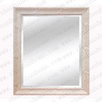 EU style wood ivory beveled mirror frame